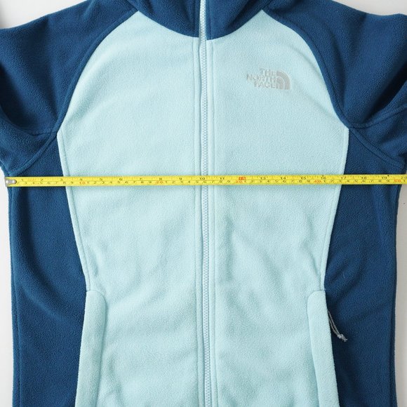 The North Face Full-Zip Fleece Jacket Outdoor Embroidered Logo Blue Women Size M - Picture 15 of 16